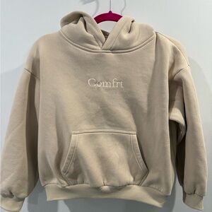 Comfrt Beige Hoodie Kids Size Large